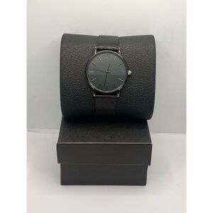 South Lane SS20-dr1-1414 Black Leather Analog Dial Quartz Genuine Watch YR88